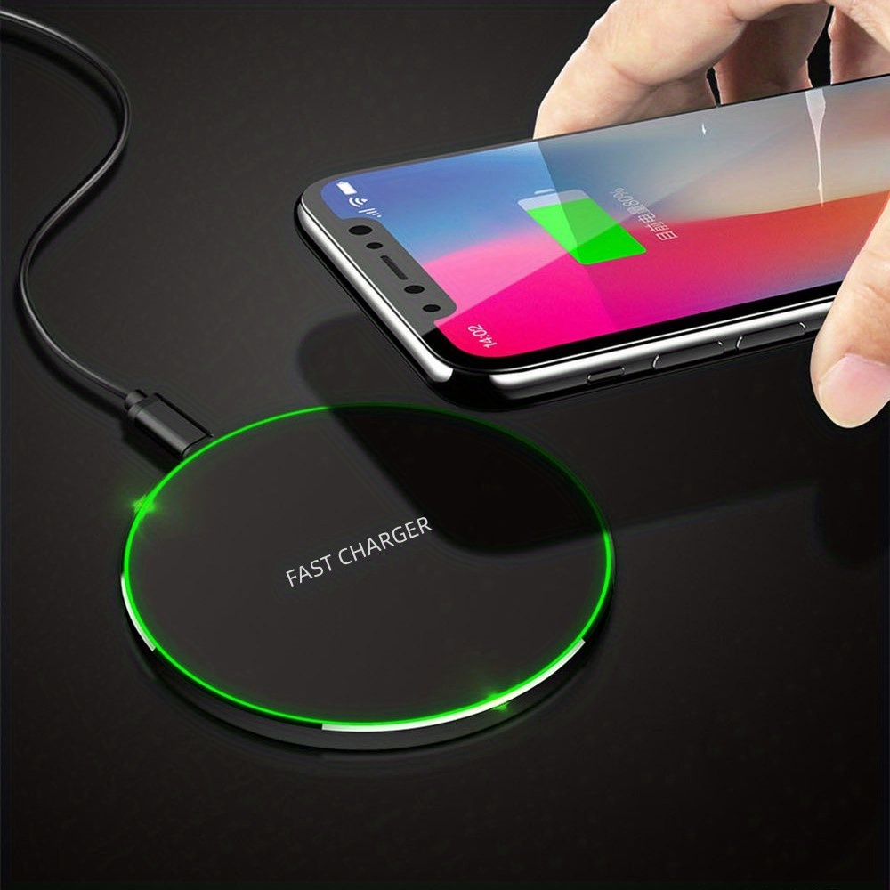 qi 15w max fast wireless charging pad fast wireless charger pad compatible with iphone 14 13 12 qi wireless charger for samsung galaxy s23 s22 note 20 30 ultra android phone only for phone which has qi certified charging station details 5