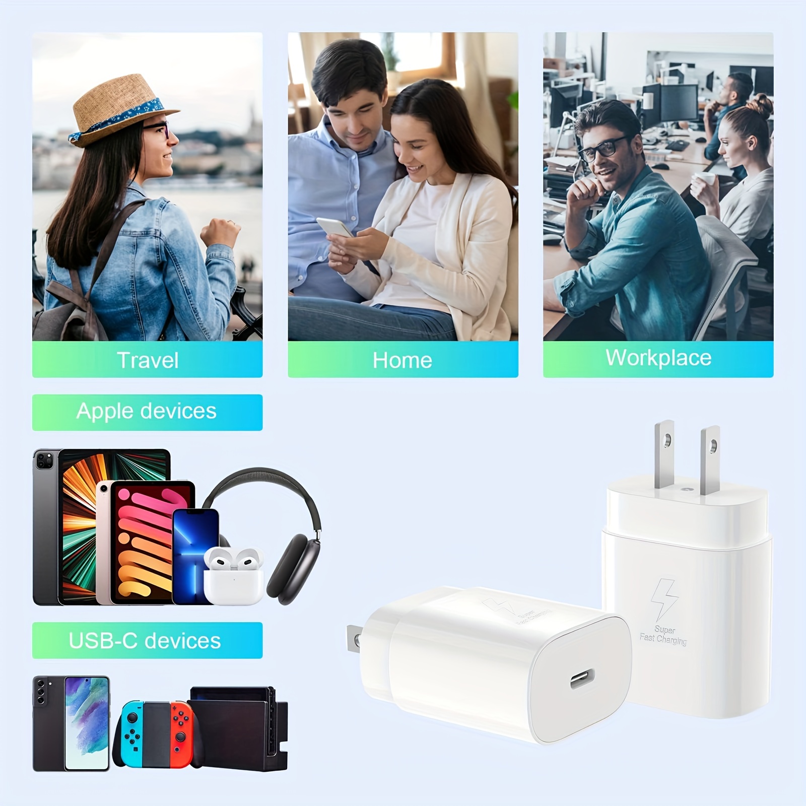 usb c charger super fast charging type c android phone charger with cable cord for samsung galaxy s23 ultra s23 s23 s22 s22 ultra s22 note 10 20 s20 s21 galaxy tab s7 s8 details 7
