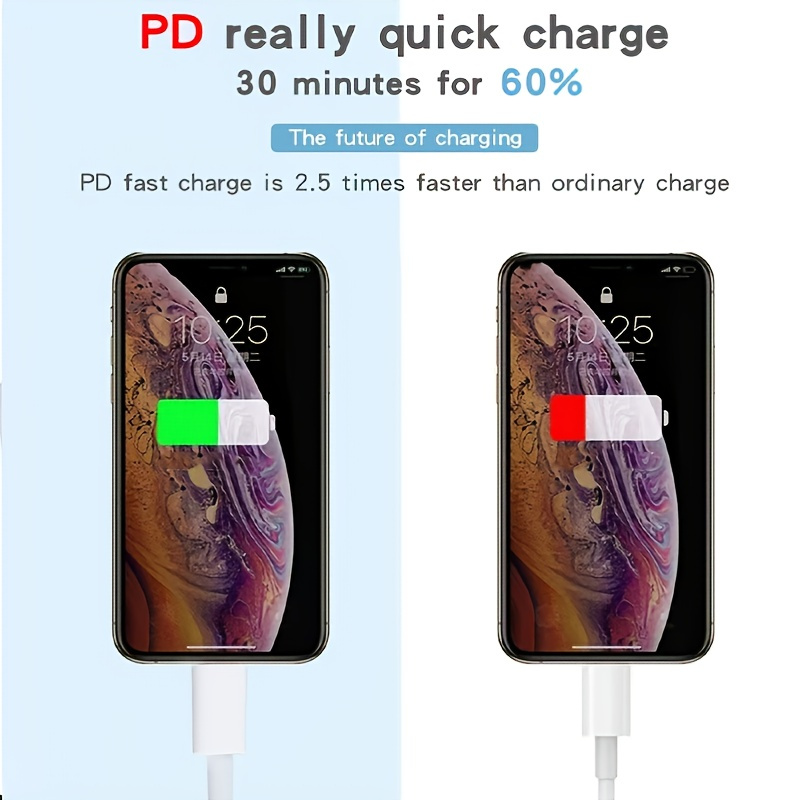 for iphone fast charger 25w wall type c for apple charging cable mobile phone power adaptation compatible with iphone 14 13 12 11 pro max xr xs x ipad details 4
