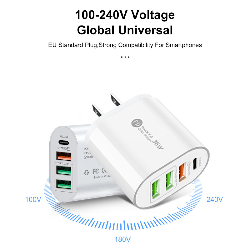 36w fast charging adaptor with 3usb pd20w interfaces fast charging adaptor gift for birthday easter presidents day details 4