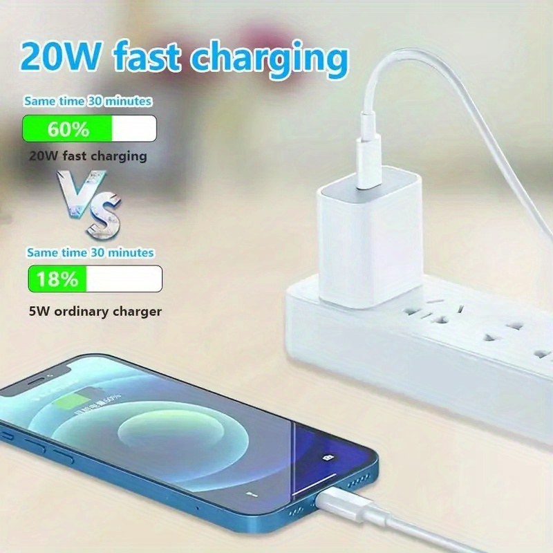 for iphone fast charging 20w mobile phone power adapter wall quick plug quick charge distribution data cable for apple iphone pd20w quick charge head with 1m 3 3ft cable details 2