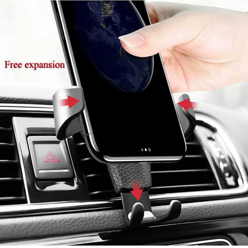 universal gravity auto phone holder for car air vent clip mount mobile phone holder cellphone stand for iphone for samsung details 1