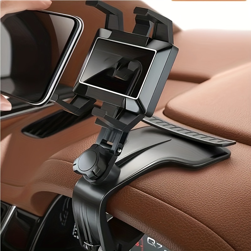 car phone holder multifunction car dashboard holder rearview mirror with 360 adjustable spring clip suitable for 3 to 7 inch smartphones voph045 details 1
