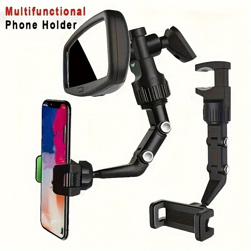car mobile phone holder multi functional 360 rotating inspection mirror seat suspension rearview mirror rear pillow office desk kitchen multi scene universal mobile phone holder mobile phone holder details 0