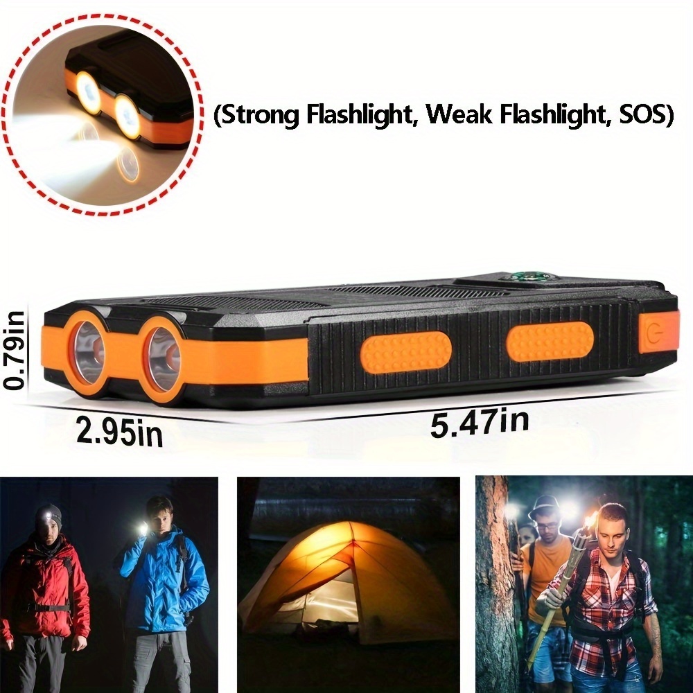 solar charging bank strong lighting at night suitable for charging all models of mobile phones easy to carry suitable for camping mountain climbing and other night appearance details 2