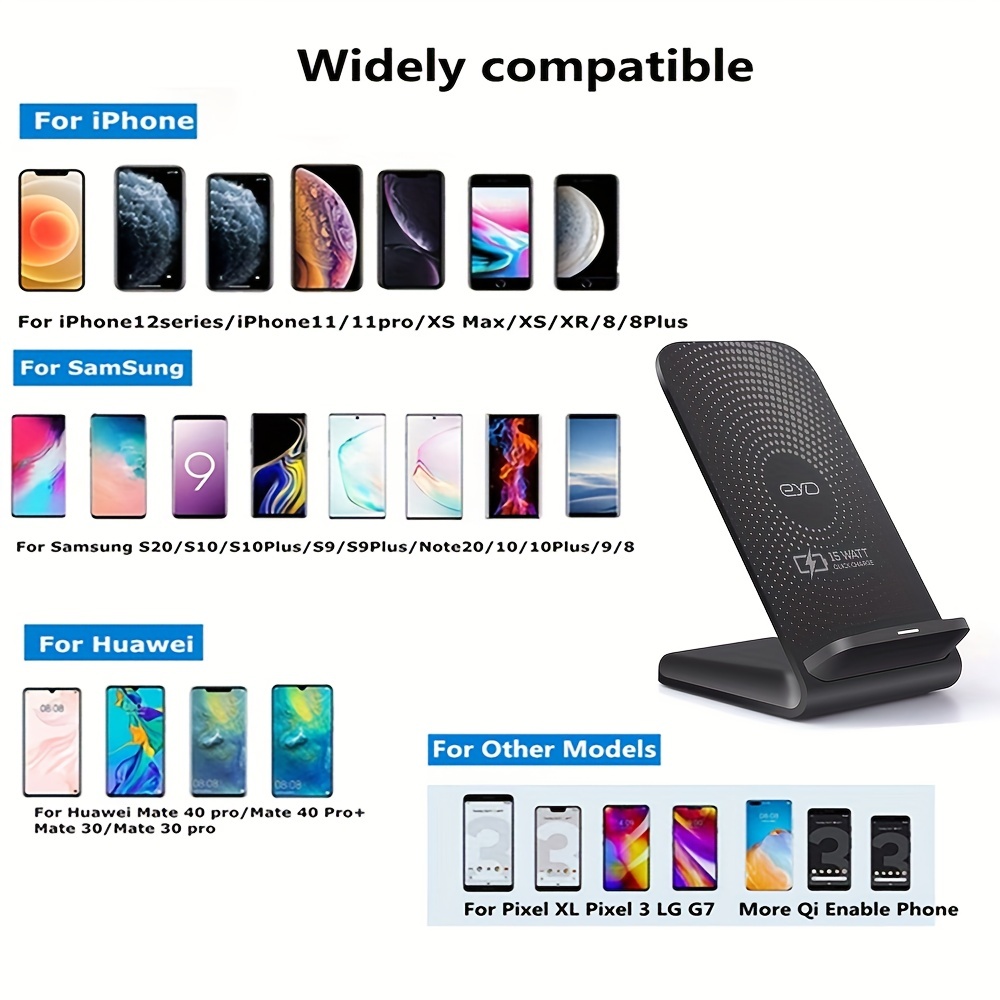 15w ultra fast wireless charger mobile phone holder foldable base holder for ios portable trial mobile wireless charger details 5