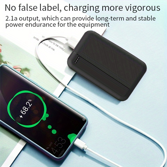 mini power bank 5000mah for phone chaging portable slim small battery dual usb for travel phone charger details 1