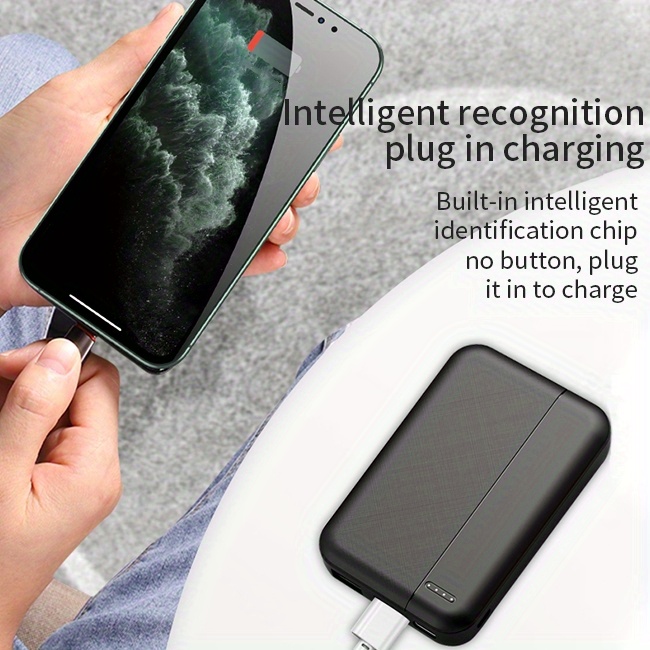 mini power bank 5000mah for phone chaging portable slim small battery dual usb for travel phone charger details 3