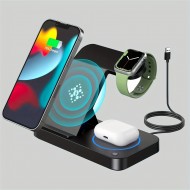 Wireless Charger Stand, 4 In 1 Wireless Charging Station For IPhone/14/13/12/11Pro Samsung Galaxy S22/S21 Series Phone Fast Charger Station For iWatch 8/7/6/5/4/3/2 AirPods 3/2/Pro