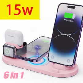 10 In 1 Wireless Charger Stand For IPhone 14 13 12 11 Samsung Xiaomi  Fast Charging Dock Station For Airpods Pro IWatch 7