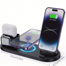 10 In 1 Wireless Charger Stand For IPhone 14 13 12 11 Samsung Xiaomi  Fast Charging Dock Station For Airpods Pro IWatch 7