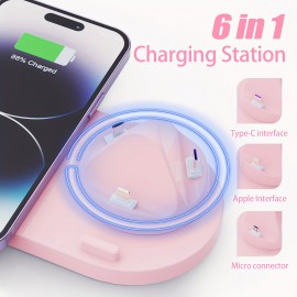 10 In 1 Wireless Charger Stand For IPhone 14 13 12 11 Samsung Xiaomi  Fast Charging Dock Station For Airpods Pro IWatch 7