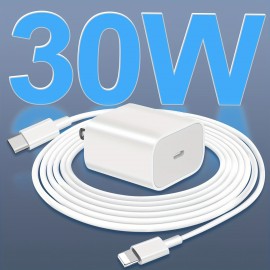 30W USB C Charger  Wall Block Power Adapter Compatible With IPhone 14/13/12/x/8 Mini