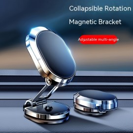 Car Folding Magnetic Suction Mobile Phone Holder Instrument Panel Holder Car Phone Holder 360 Rotation Navigation Holder