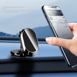 Car Folding Magnetic Suction Mobile Phone Holder Instrument Panel Holder Car Phone Holder 360 Rotation Navigation Holder