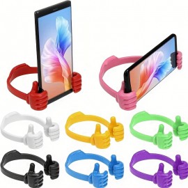 10PCS Thumbs Up Adjustable TPU Flexible Mobile Cell Phone Tablet Display Stand Holder Cradle For Mini Switch Desk Desktop Kitchen Home Office Travel