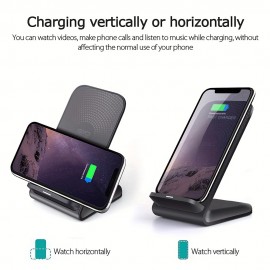 15W Ultra-fast Wireless Charger, Mobile Phone Holder Foldable Base Holder For IOS, Portable Trial Mobile Wireless Charger