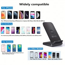 15W Ultra-fast Wireless Charger, Mobile Phone Holder Foldable Base Holder For IOS, Portable Trial Mobile Wireless Charger