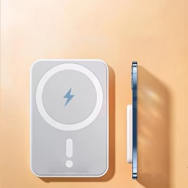 New Magnetic Wireless Charging Powerbank, 5000mAh; 5W, Suitable With Magnetic Wireless Charging Function Mobile Phone.