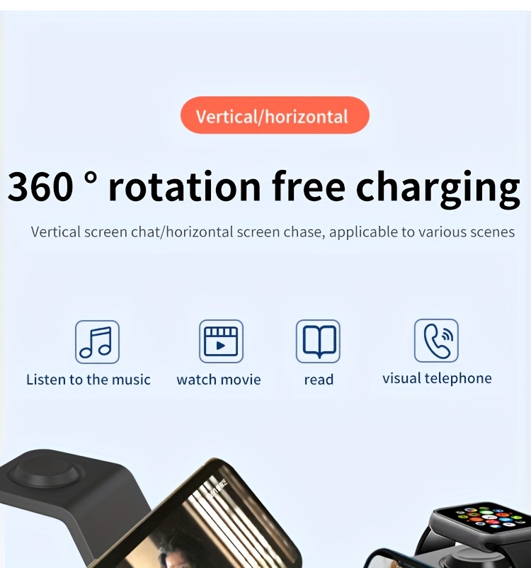 multifunctional wireless charger-3 in 1 multifunctional wireless charger charging station mobile phone holder for iphone iwatch airpods details 12