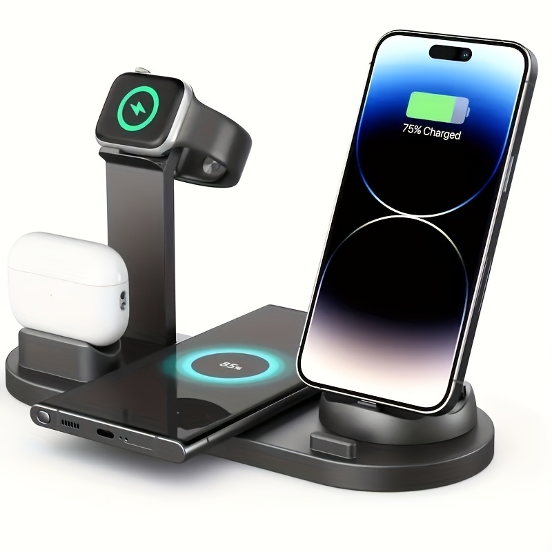 15w fast charging station folding wireless charger stand for samsung for iphone 14 13 12 11 pro max mini plus x xr xs max se 8 plus for apple watch 1 8 airpods 3 2 pro details 5