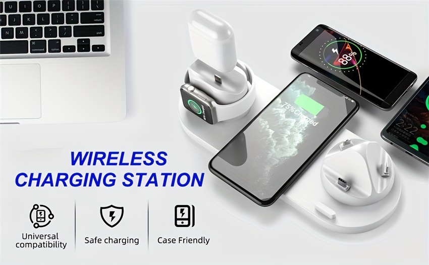 wireless charger stand-15w 10 in 1 wireless charger stand for iphone 13 12 11 xs xr fast charging dock station for airpods pro iwatch 7 details 1