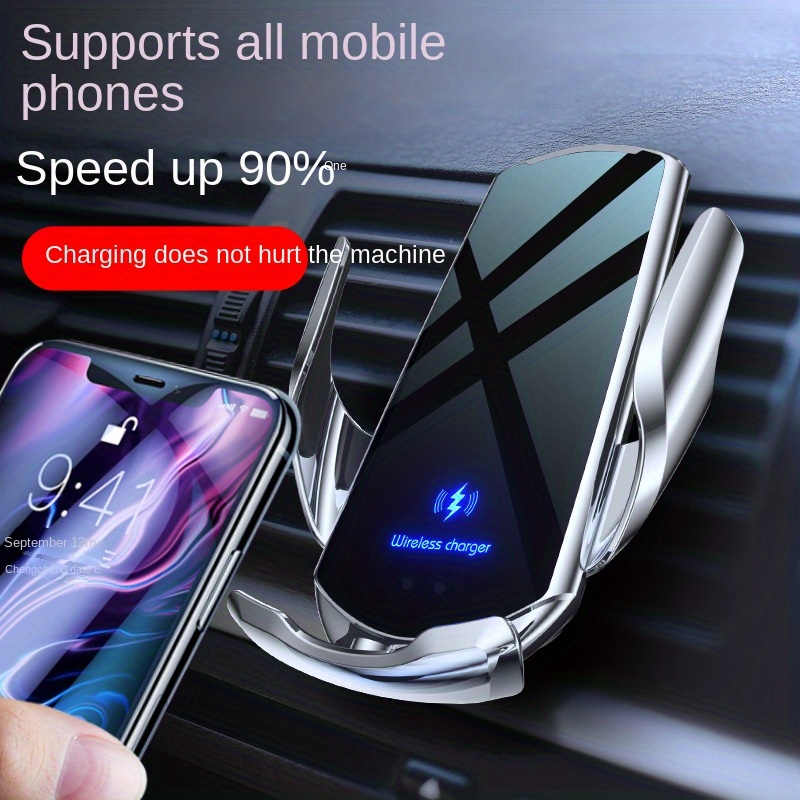 15w car wireless charger vehicle mounted mobile wireless charger air vent general wireless charging phone holder with infrared induction car accessories office accessories school supplies perfect gift for christmas birthday details 0