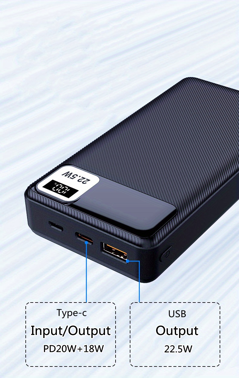 20000mah fast charger power bank pd20w usb22 5w portable mobile charger details 1